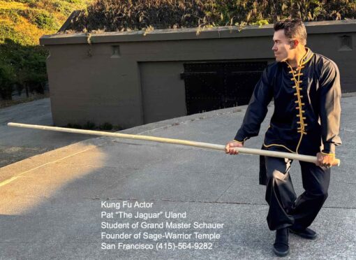 Kung Fu Uniform Jacket/Top only, Poly/Cotton w/Long Sleeve (Style 107-B1) - Image 4