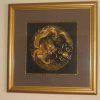Handmade Round-gold Embroidery, Size 20-1/2 X 20-1/2(Dragon) (P-363)