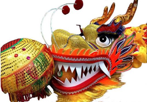 LED Light Gold Dragon Dance for 9 People (Style SD-09C)