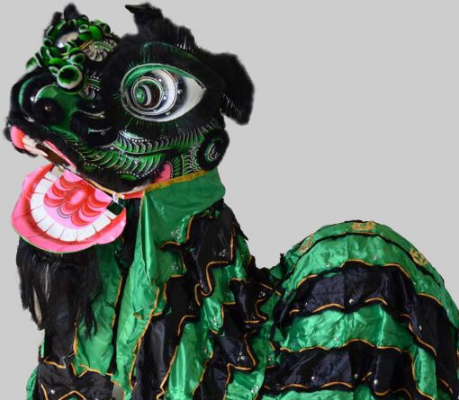Old Hong Kong Lion Head, Black/Green. Head only.
